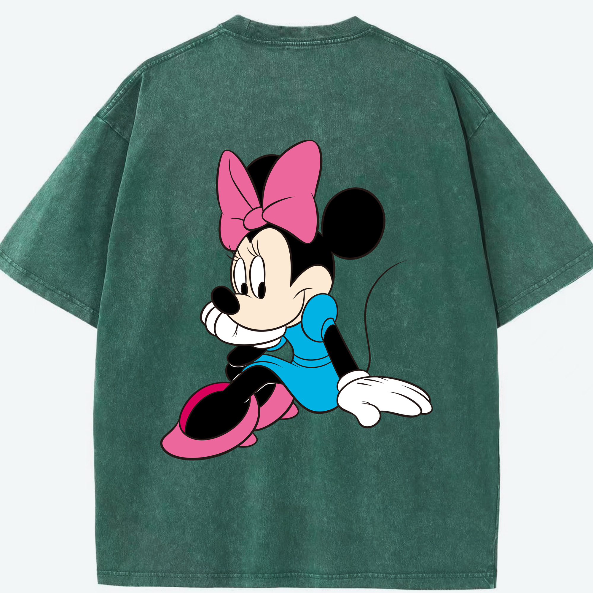 （画像用） ミッキーマウス Mickey Mouse 綿100% ヴィンテージ風 半袖Tシャツ（背面プリント）